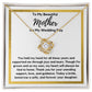 Mother of the Bride Gift from Bride, To Mom on My Wedding Day, Mother of the Bride Necklace, Wedding Day Gift from Daughter