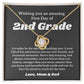 First Day Of 2nd Grade , For Daughter, Son, Back To School Gift Necklace Jewelry, Elementary