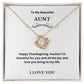 Love Knot To My Aunt Jewelry, Aunt Necklace Gift, Cousin Gift, Family Jewelry, Message Card Gift, For Aunt, Aunt Birthday