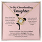 EllePendants To My Cheerleading Daughter Necklace, Father Daughter Necklace, Mother Daughter Necklace, Daughter Birthday, Heart Jewelry, Gold Jewelry, Love Knot, Message Card Necklace