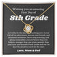First Day Of 8th Grade , For Daughter, Son, Back To School Gift Necklace Jewelry, Middle School