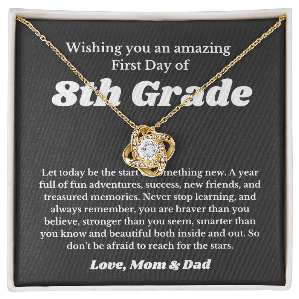 First Day Of 8th Grade , For Daughter, Son, Back To School Gift Necklace Jewelry, Middle School