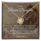 Bonus Daughter Necklace, Mother to Daughter Gift, Step Daughter Jewelry, Birthday Gift, Message Card