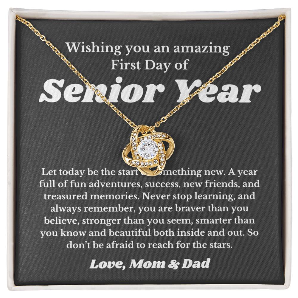 First Day Of Senior Year, For Daughter, Son, Back To School Gift Necklace Jewelry High School