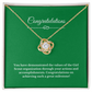 Love Knot Scout Gift  Necklace, Leader Gift, Gold Award Jewelry.