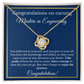 Masters Engineering Degree Love Knot Necklace