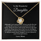 To My Daughter Necklace, Mom Daughter Necklace, Mother to Daughter Birthday Gift, Gifts to Daughter from Mom, Message Card Necklace, Minimalist Jewelry