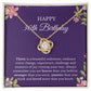 30th Birthday Necklace, Birthday Love Knot Necklace, Birthday Gifts For Woman, Birthday Card, Pendant Necklace