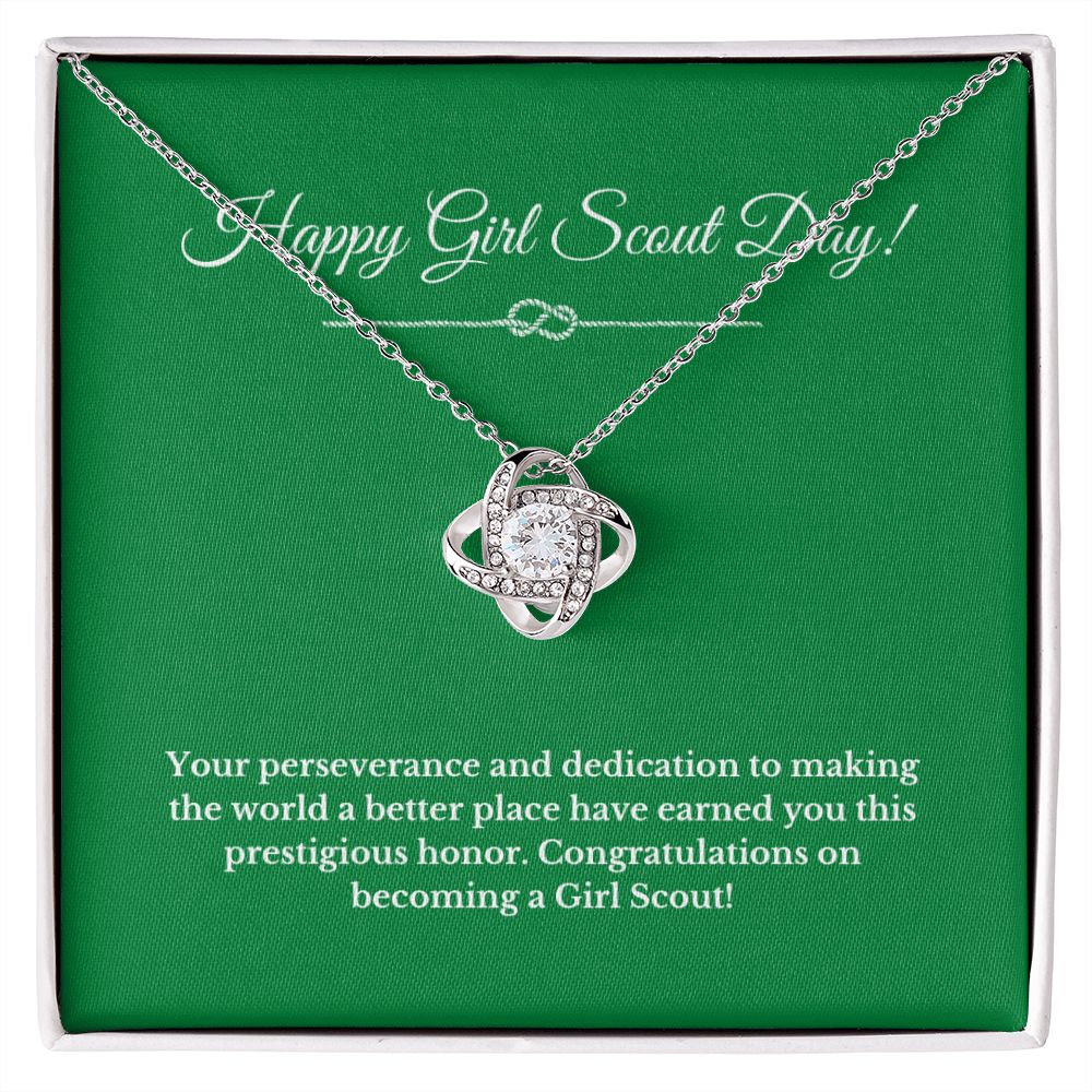 Love Knot Girl Scout Gift, Girl Scout Necklace, Girl Scout Gifts, Girl Scout Jewelry, Girl Scout Leader Gift, Girl Scout Gold Award Gift, Gold Award