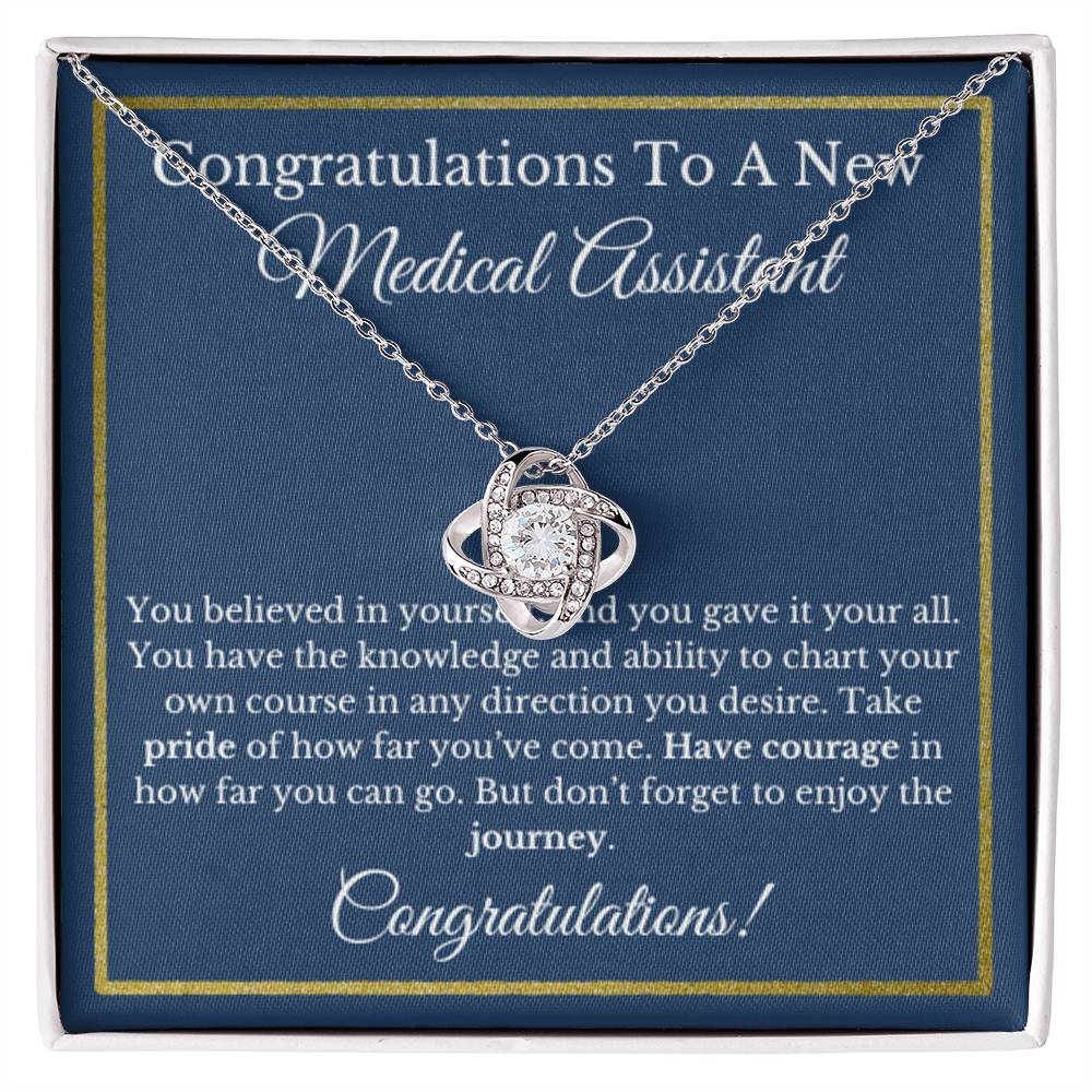 Medical Assistant Graduation Gift For MA, Healthcare Jewelry Necklace.