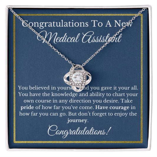 Medical Assistant Graduation Gift For MA, Healthcare Jewelry Necklace.