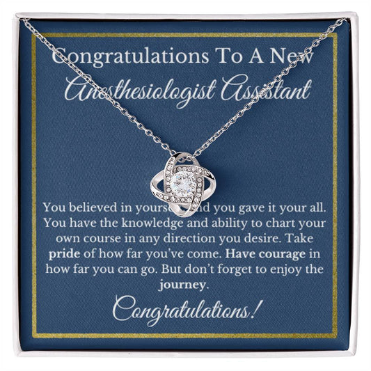 Anesthesiologist Assistant Graduation Gift, AA Jewelry, Healthcare Necklace.