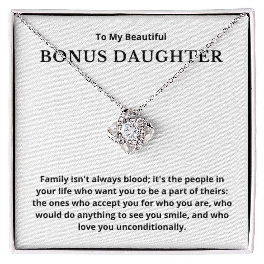 BONUS DAUGHTER gift for step daughter wedding gifts step daughter necklace gift to step daughter from bride groom stepmother BIRTHDAY gift