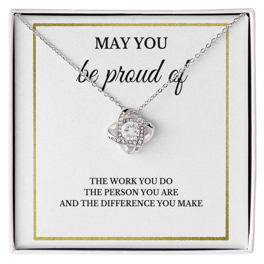 May You Be Proud Necklace, Coworker Birthday Gift, Employee Gifts, Thank You Notebook, Leader Appreciation Jewelry
