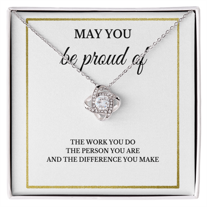 May You Be Proud Necklace, Coworker Birthday Gift, Employee Gifts, Thank You Notebook, Leader Appreciation Jewelry