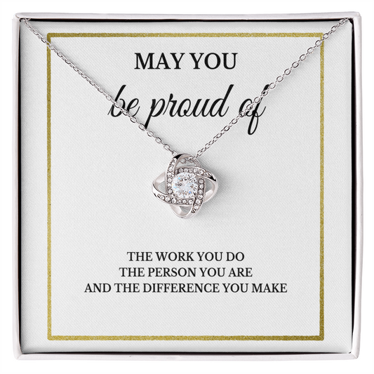 May You Be Proud Necklace, Coworker Birthday Gift, Employee Gifts, Thank You Notebook, Leader Appreciation Jewelry