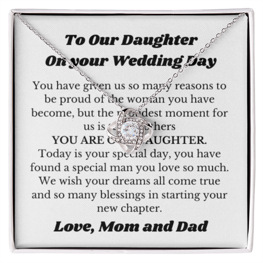 For Daughter on Her Wedding Day from Parents Mom and Dad