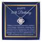 30th Birthday Necklace, Birthday Love Knot Necklace, Birthday Gifts For Woman, Birthday Card, Pendant Necklace
