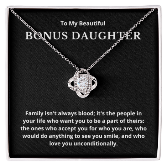 BONUS DAUGHTER gift for step daughter wedding gifts step daughter necklace gift