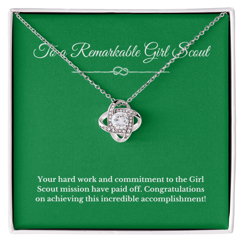 Remarkable Scout Gift Love Knot Necklace