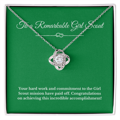 Remarkable Scout Gift Love Knot Necklace