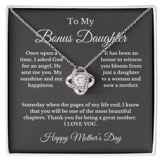 To My Bonus Daughter From Mom, Mother's Day Necklace