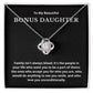 BONUS DAUGHTER gift for step daughter wedding gifts step daughter necklace gift to step daughter from bride groom stepmother BIRTHDAY gift