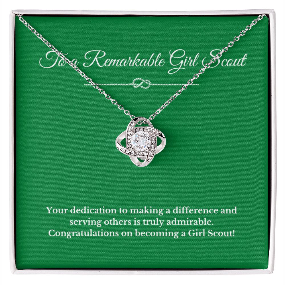 Love Knot Girl Scout Gift, Girl Scout Necklace, Girl Scout Gifts, Girl Scout Jewelry, Girl Scout Leader Gift, Girl Scout Gold Award Gift, Gold Award