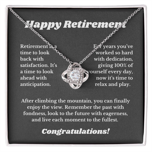 Happy Retirement Necklace Gift for Coworker, Family, Friend Jewelry, Congratulations