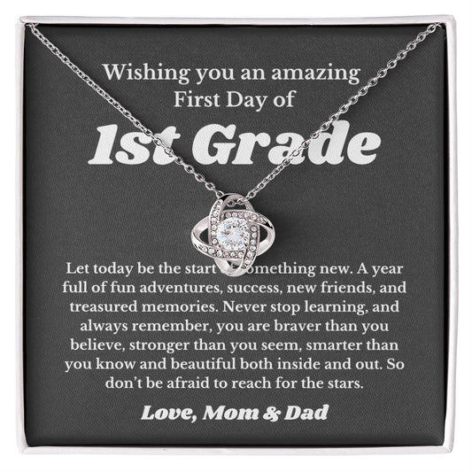 First Day Of 1st Grade , For Daughter, Son, Back To School Gift Necklace Jewelry, Elementary