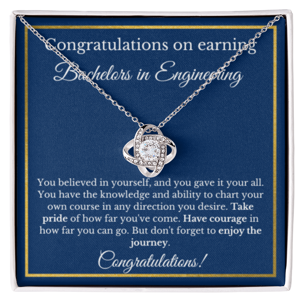 BS Engineering Degree Graduation Necklace Gift