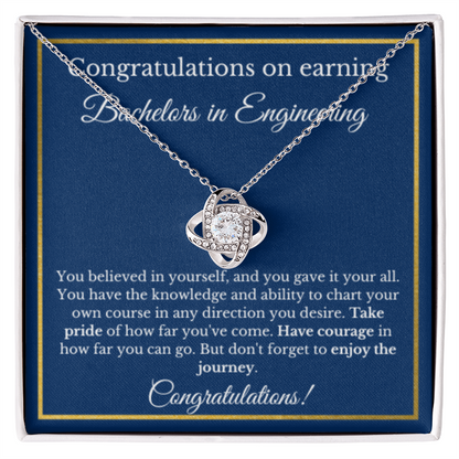 BS Engineering Degree Graduation Necklace Gift