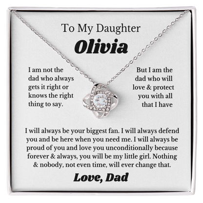 [PERSONALIZE Name] To My Daughter Necklace Gift From Dad, Daughter Gift, Father Daughter Necklace Custom