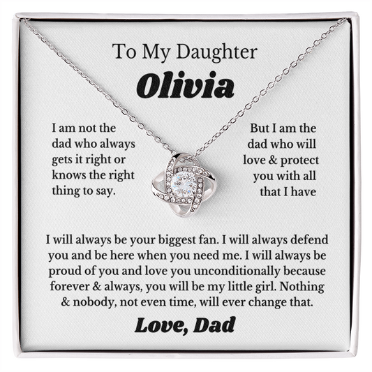 [PERSONALIZE Name] To My Daughter Necklace Gift From Dad, Daughter Gift, Father Daughter Necklace Custom