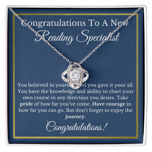Reading Specialist Gift, Literacy Coach Necklace, Graduation Jewelry for English Teacher, Future Reading Specialist