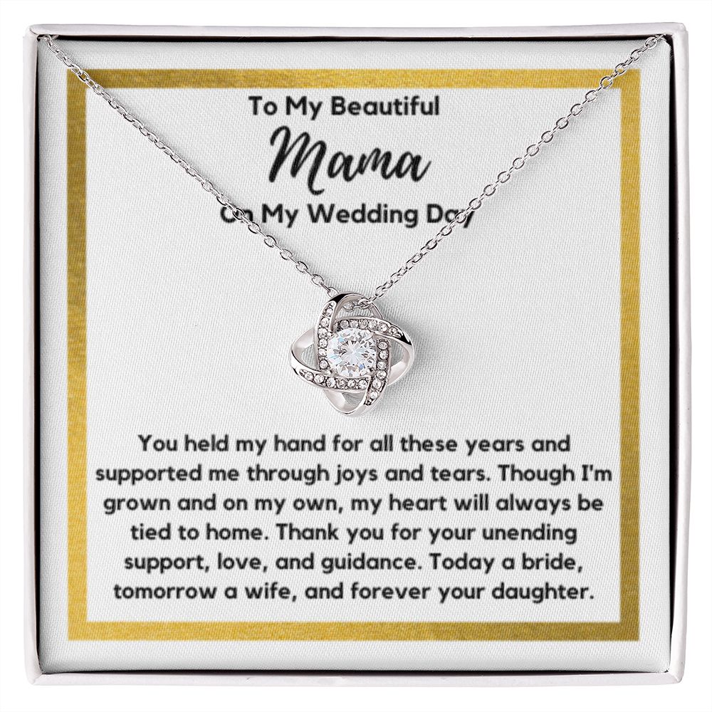 Mama of the Bride Gift from Bride, To My Mom on My Wedding Day, Mama of the Bride Necklace, Wedding Day Gift from Daughter