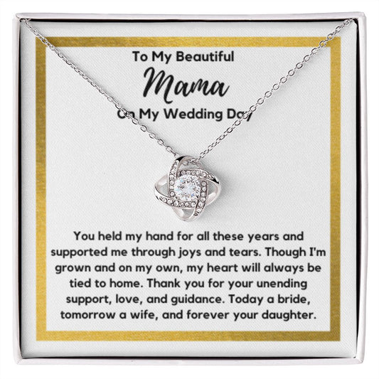 Mama of the Bride Gift from Bride, To My Mom on My Wedding Day, Mama of the Bride Necklace, Wedding Day Gift from Daughter
