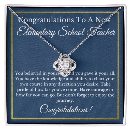 Elementary School Teacher Gift, Graduation Necklace for Her, Thoughtful Jewelry for Future Elementary Teacher, Teacher Grad Present