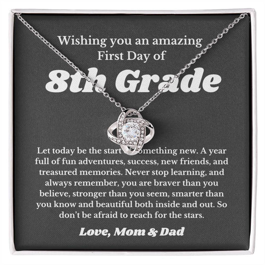 First Day Of 8th Grade , For Daughter, Son, Back To School Gift Necklace Jewelry, Middle School