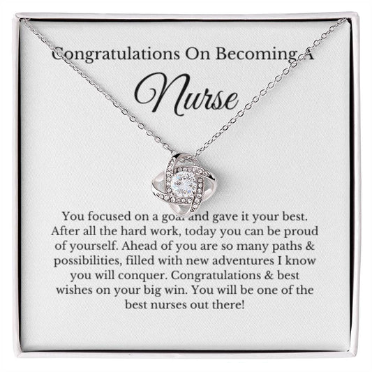 Love Knot, Nurse Graduation Gift, Graduation Gift For Nurse, New Nurse Gift, Future Nurse Gift, Nursing Student Graduation Gift Necklace