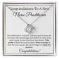 Nurse Practitioner Graduation Gift, Graduation Gift For Nurse Practitioner, New NP Necklace Gift For Future Nurse, Gold Love Knot