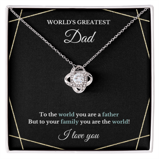 Father's Day Necklace, Christmas Birthday Dad Necklace Gift