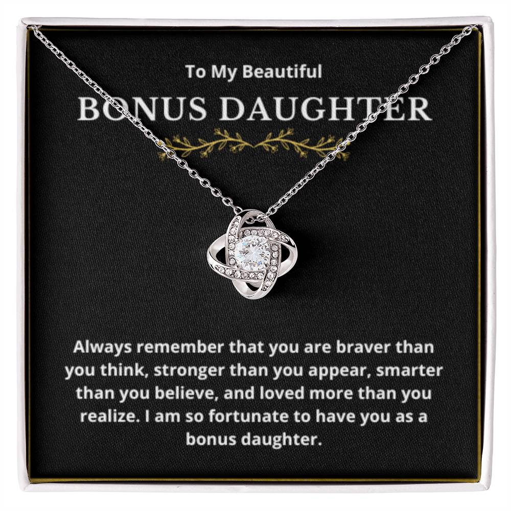BONUS DAUGHTER gift for step daughter wedding gifts step daughter necklace gift to step daughter from bride groom stepmother BIRTHDAY gift