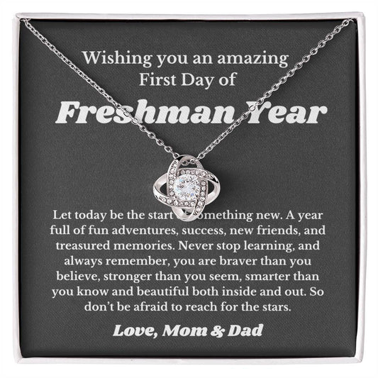 First Day Of Freshman Year, For Daughter, Son, Back To School Gift Necklace Jewelry High School