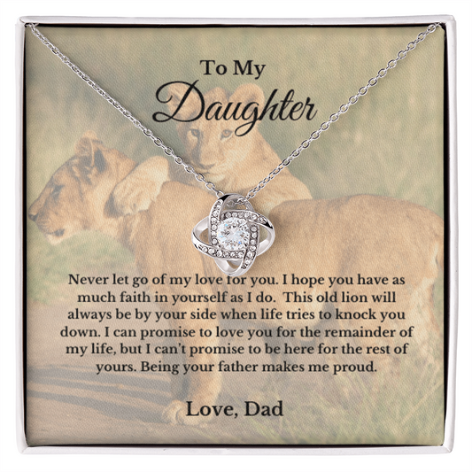 Lion Necklace, To My Daughter Necklace, Father Daughter Jewelry, Birthday Gift