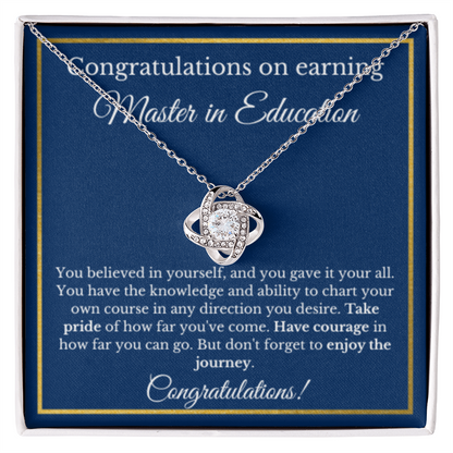 Master in Education Necklace Love Knot