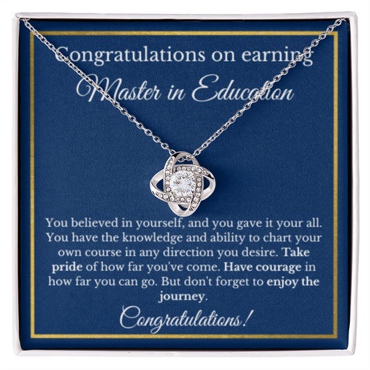 Master in Education Necklace Love Knot