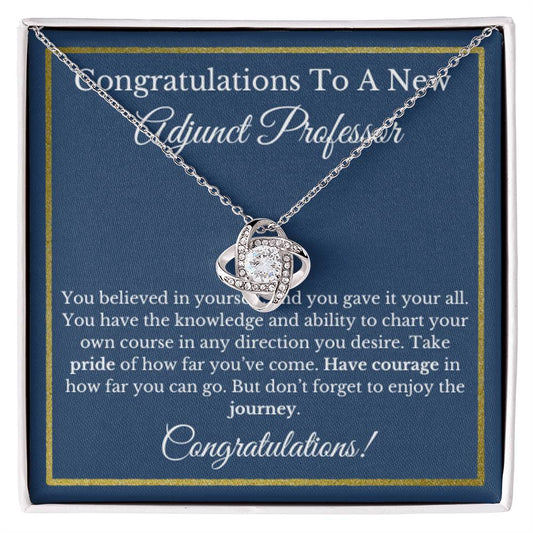 Adjunct Professor Graduation Gift, College Faculty Necklace, Thoughtful Jewelry for Future Adjunct, Academic