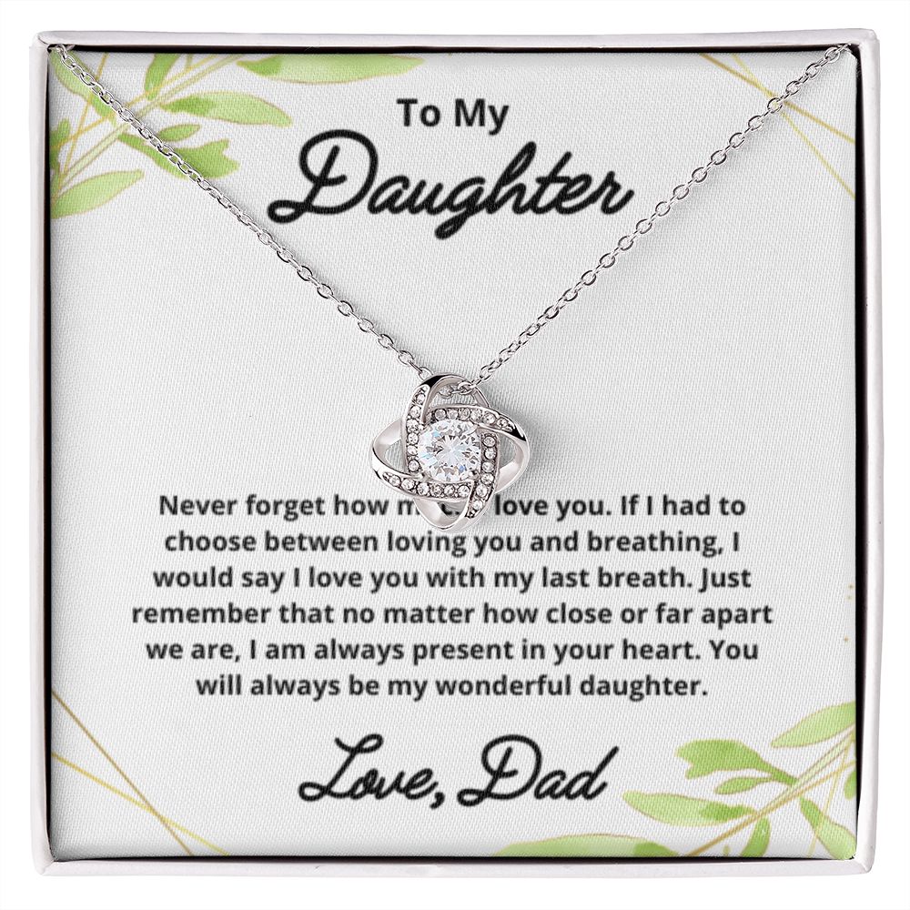 To My Daughter Necklace, Father Daughter Necklace, Father to Daughter Birthday Gift, Gifts to Daughter from Dad