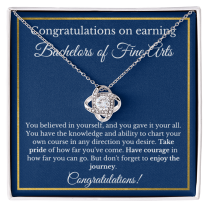 Bachelors of Fine Arts Grad Gifts Necklace